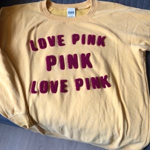 Oversized Pink crew neck sweatshirt